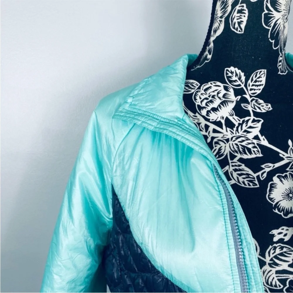 The North Face teal/navy blue primaloft waterproof jacket size small - Picture 2 of 12